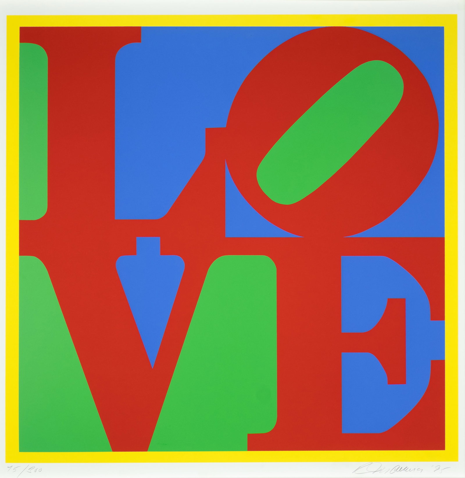 Robert Indiana, HELIOTHERAPY LOVE, 1995 (1 of 3)