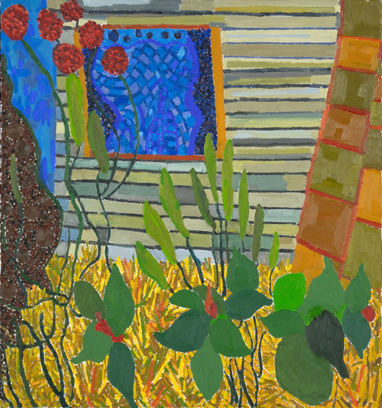 Lynne Drexler, Summer, 1995: Lynne Drexler 1928-1999 Summer, 1995 oil on canvas verso: signed, titled and dated 26 x 24 in., Frame: 27 1/2 x 25 1/2 x 1 1/2 in. Provenance: Greenhut Galleries, Portland, ME From a Private