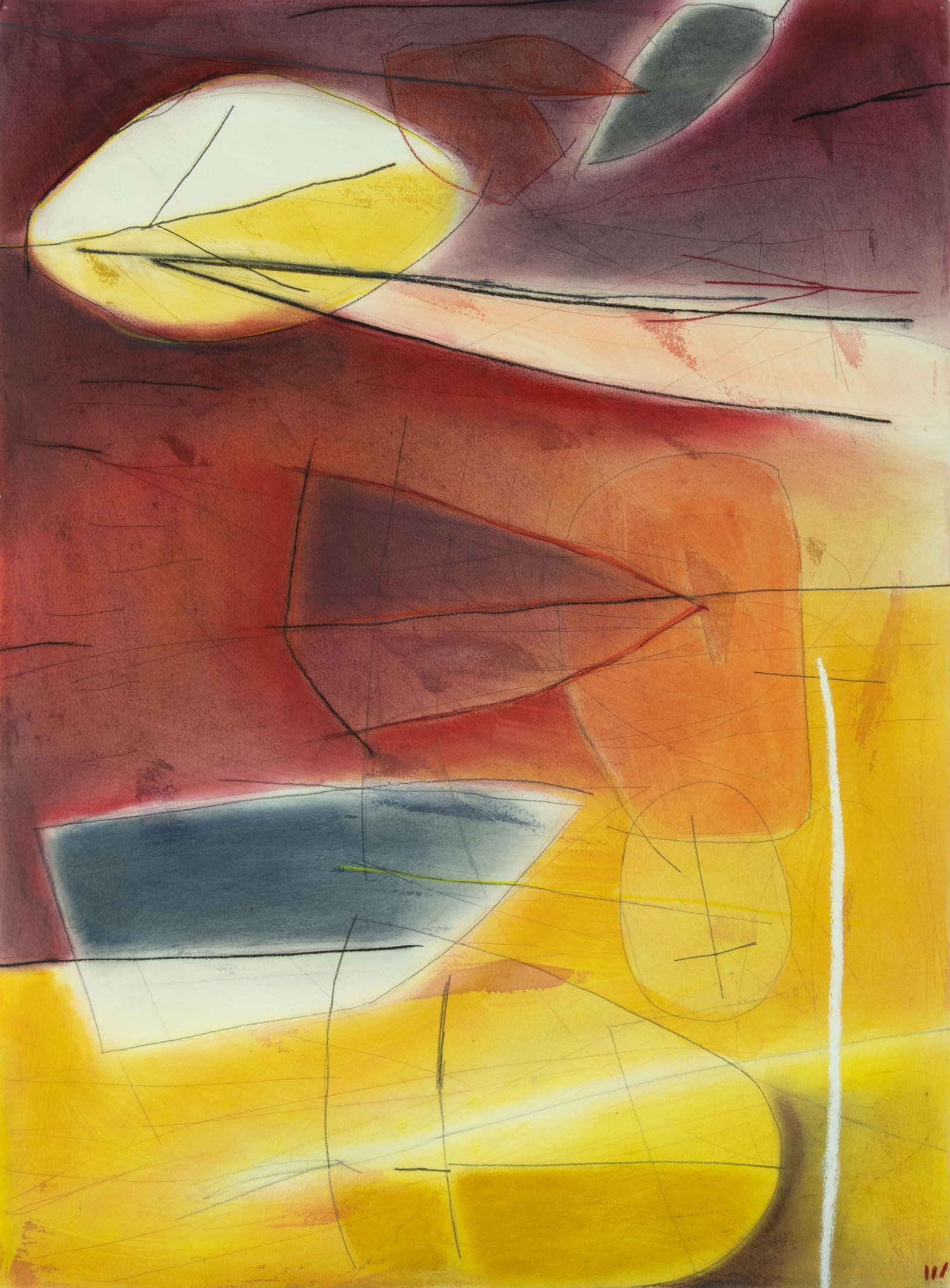 Emmi Whitehorse, Mt. Taylor Series #661: Emmi Whitehorse Diné, b.1956 Mt. Taylor Series #661 charcoal and pastel on paper signed lower right: (artist cipher) 29 3/4 x 22 in., Frame: 34 1/4 x 26 3/8 x 1 in. Provenance: Mark Sublette,