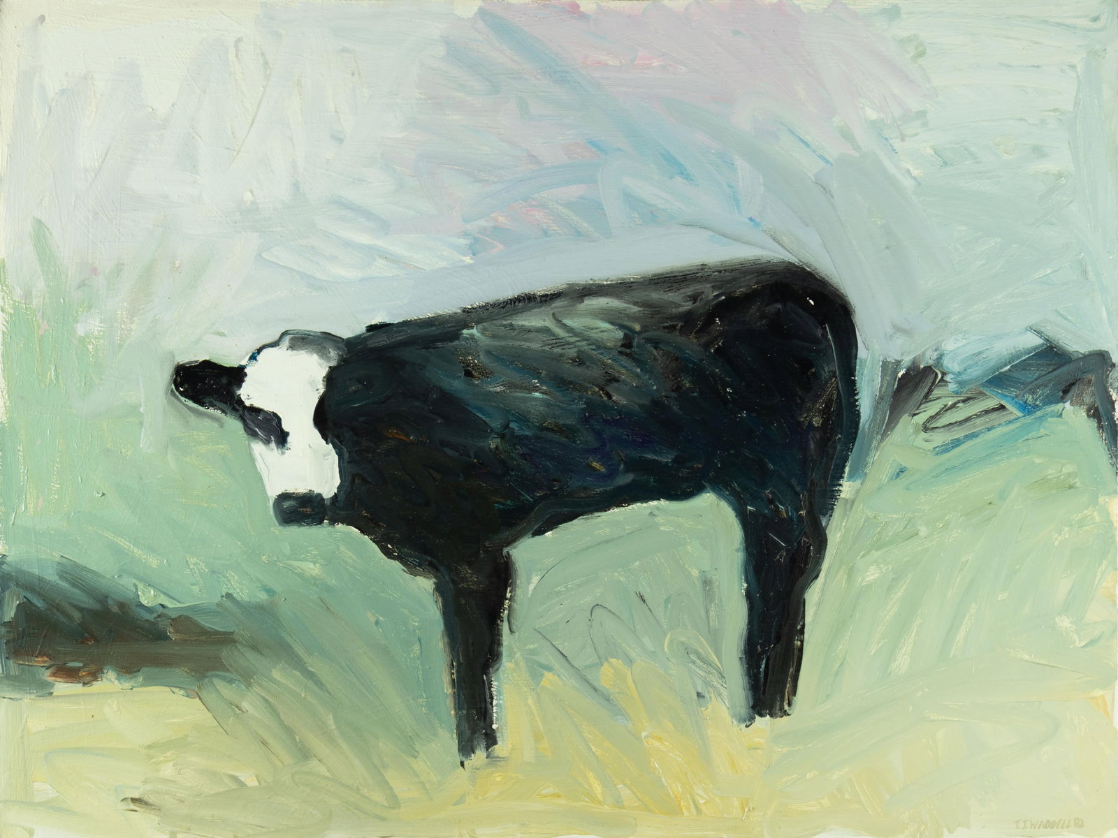 Theodore Waddell, Angus #32, 1982: Theodore Waddell b.1941 Angus #32, 1982 oil on canvas signed and dated lower right: T.J. WADDELL 82 verso: titled, dated and signed 36 x 48 in., Frame: 37 1/4 x 49 1/4 x 2 1/4 in. Provenance: