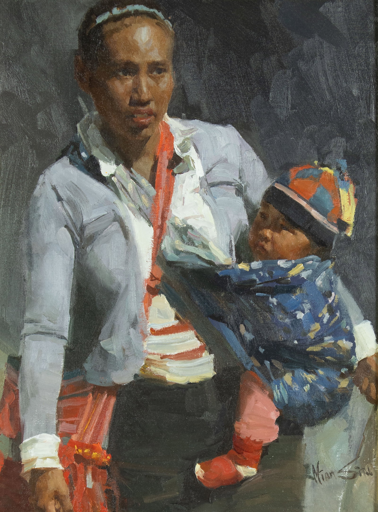 Mian Situ, Market Bundles: Mian Situ b.1953 Market Bundles oil on panel signed lower right: Mian Situ 16 x 12 in., Frame: 21 3/4 x 17 3/4 x 2 in. Provenance: From a Private Collection