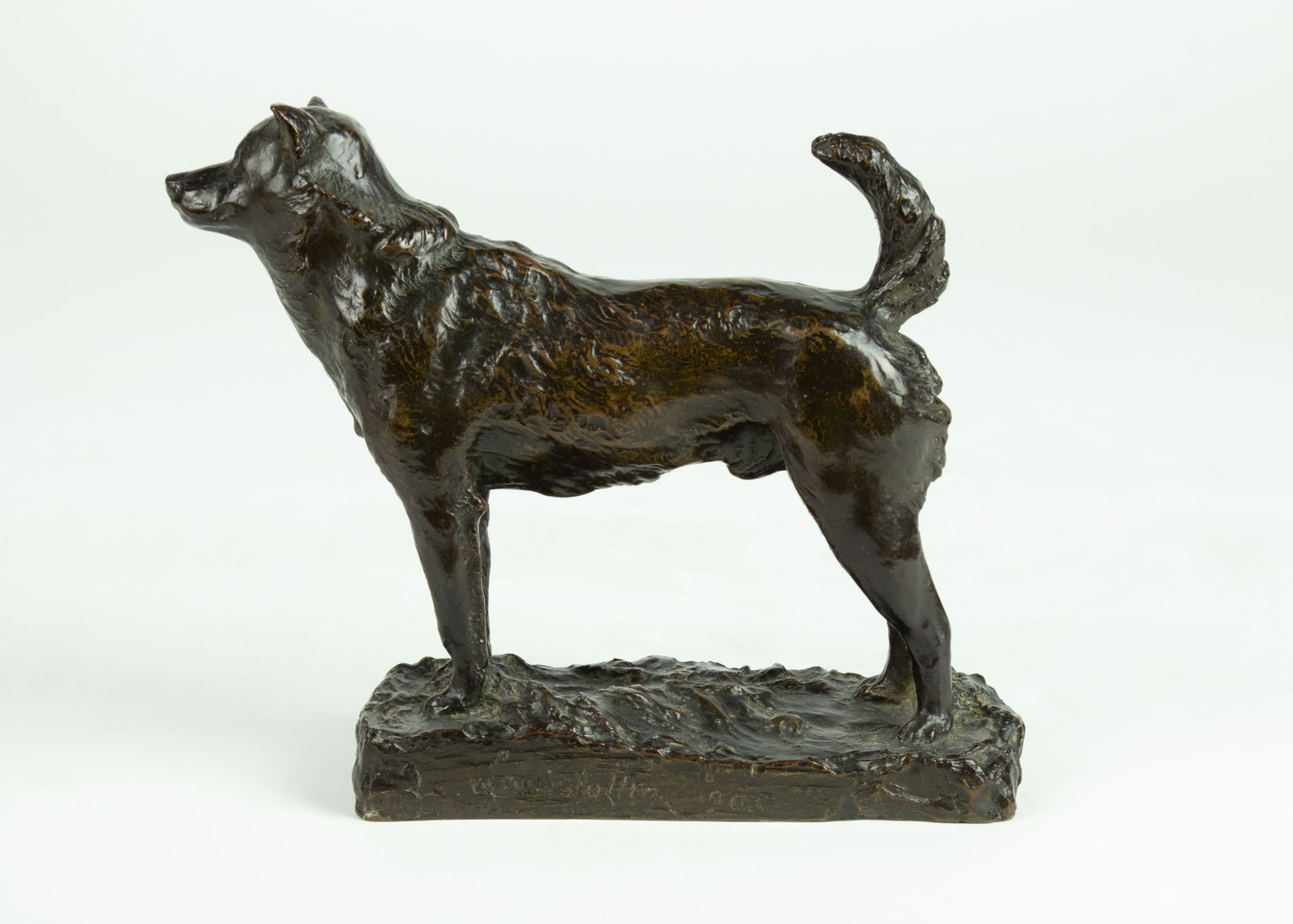 Louis McClellan Potter, Dog, 1905: Louis McClellan Potter 1873-1912 Dog, 1905 bronze inscribed: Louis Potter 1905 inscribed: Copyright 1905 by Gorham M'f'g. Co. stamped underneath: 3. modeled in 1905 6 7/8 x 8 3/8 x 2 1/2 in.