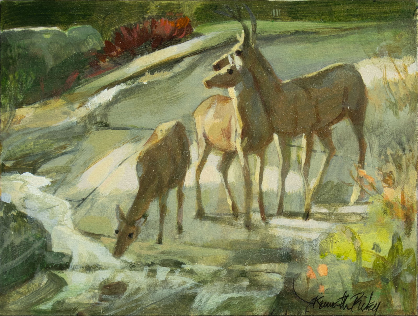 Kenneth Riley, Three Deer (1 of 4)