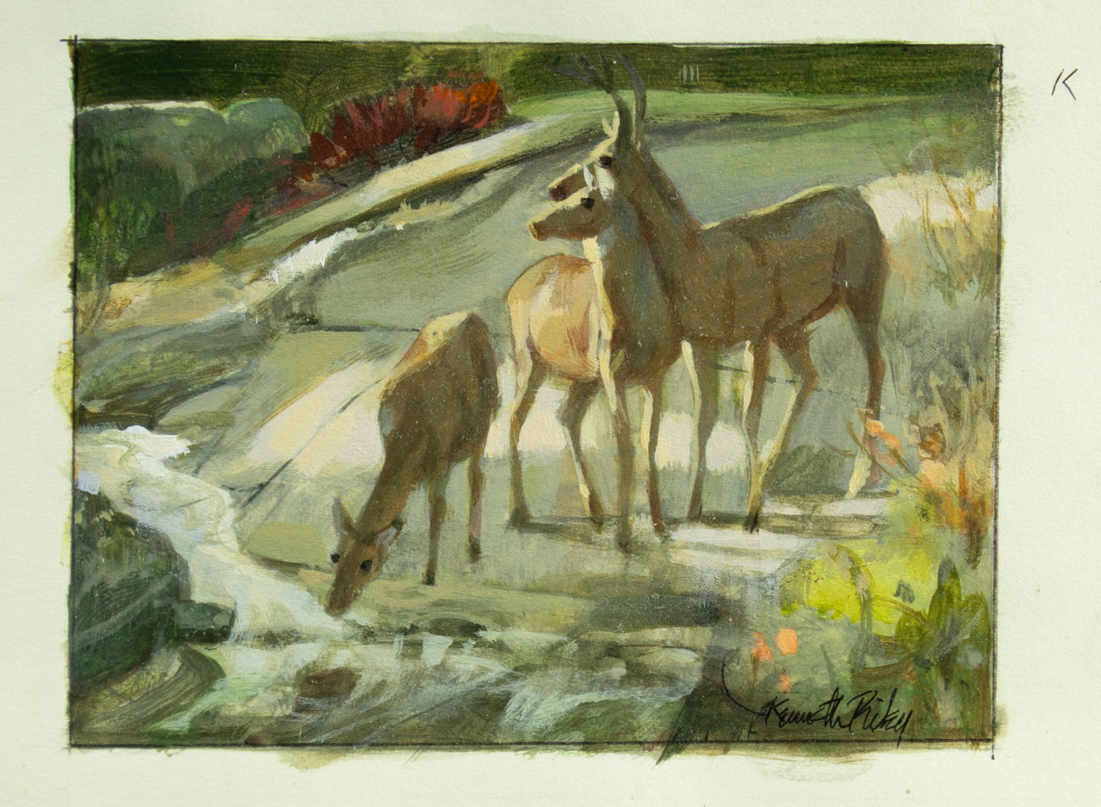 Kenneth Riley, Three Deer - 2