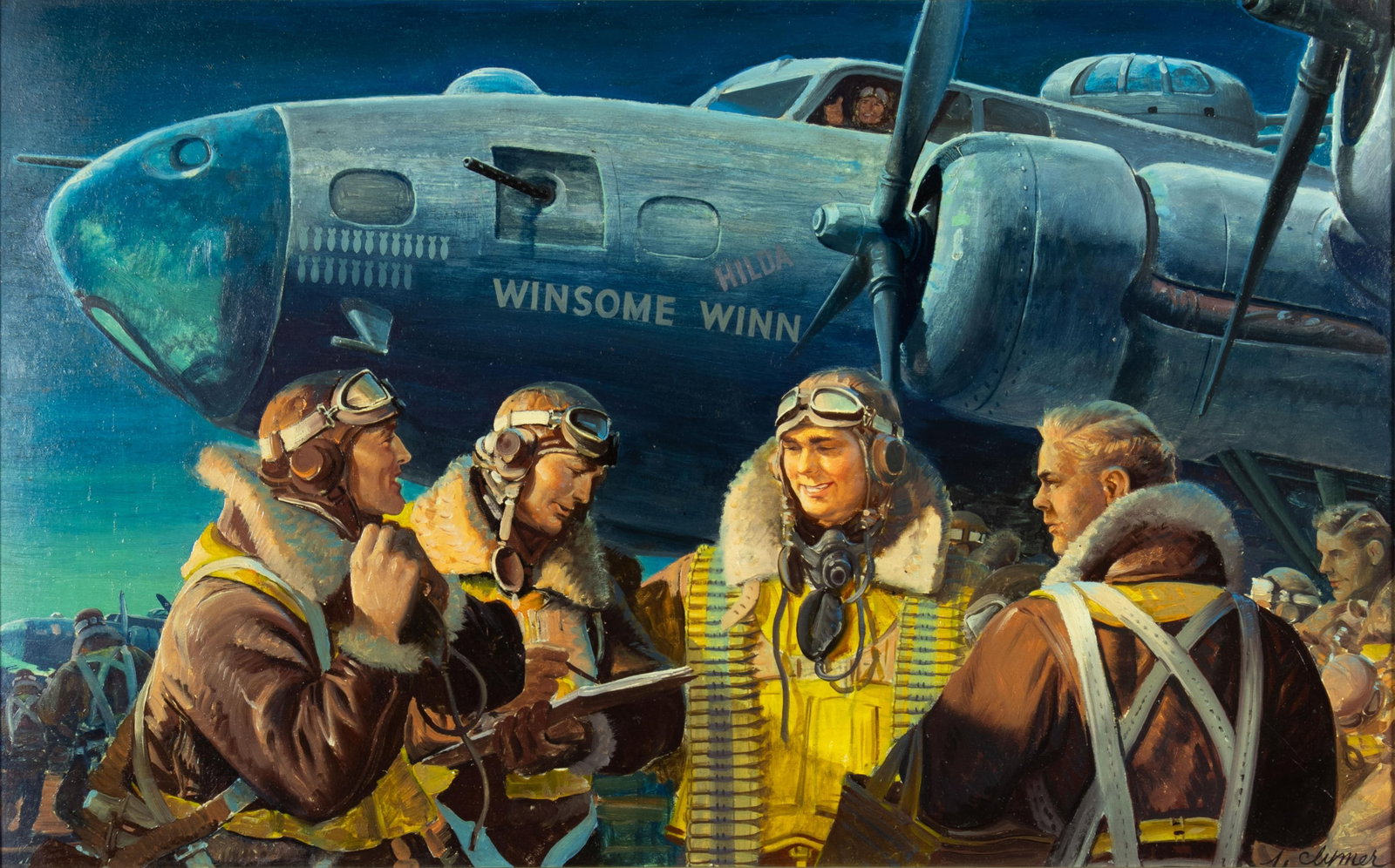 John Clymer, Winsome Winn: John Clymer 1907-1989 Winsome Winn oil on board signed lower right: J. Clymer 15 3/8 x 23 3/4 in., Frame: 20 3/4 x 30 x 2 3/8 in. Provenance: Doyle New York, American Paintings / American Silver,
