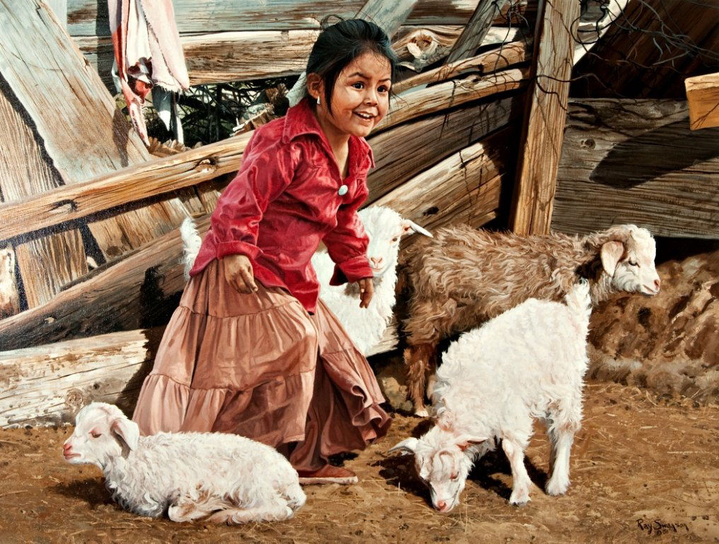 Days of Fun, 1980: Swanson, Ray, (1937-2004), 32 x 42 inches, oil on board, signed lower right