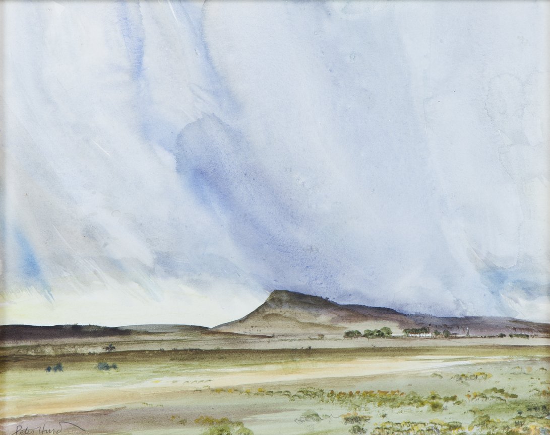 Hurrying Home by Peter Hurd: Hurd, Peter, watercolor and pencil on paper, 10 x 12 7/8