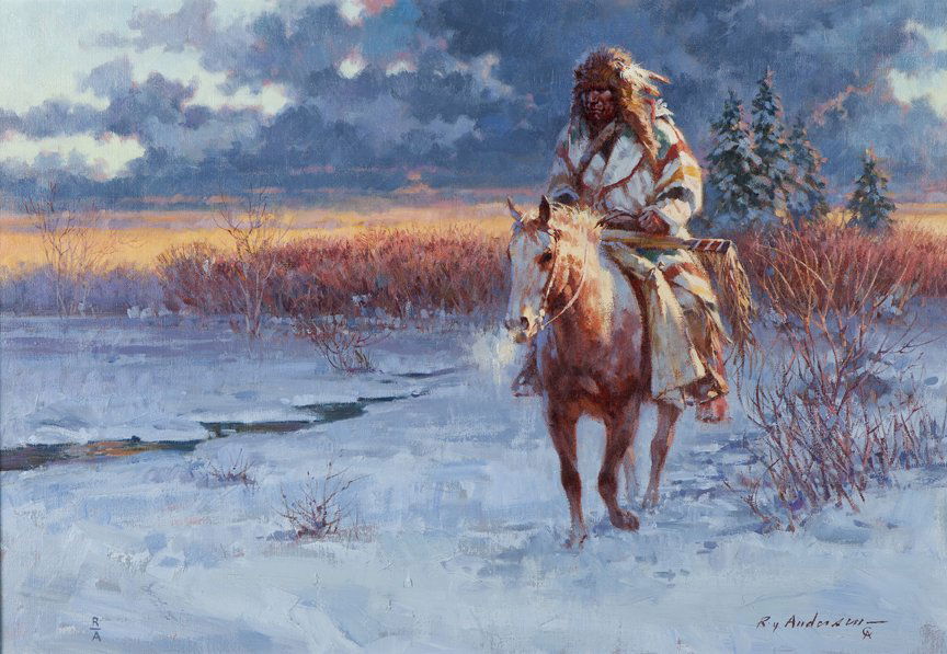 Through the Winter by Roy Andersen: Andersen, Roy, oil on canvas, 18 x 26