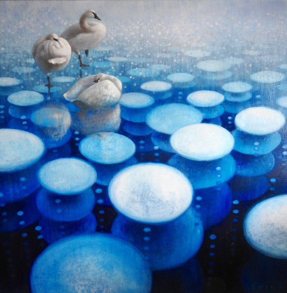 Frozen by Ewoud de Groot: de Groot, Ewoud, oil on linen, 63 x 63