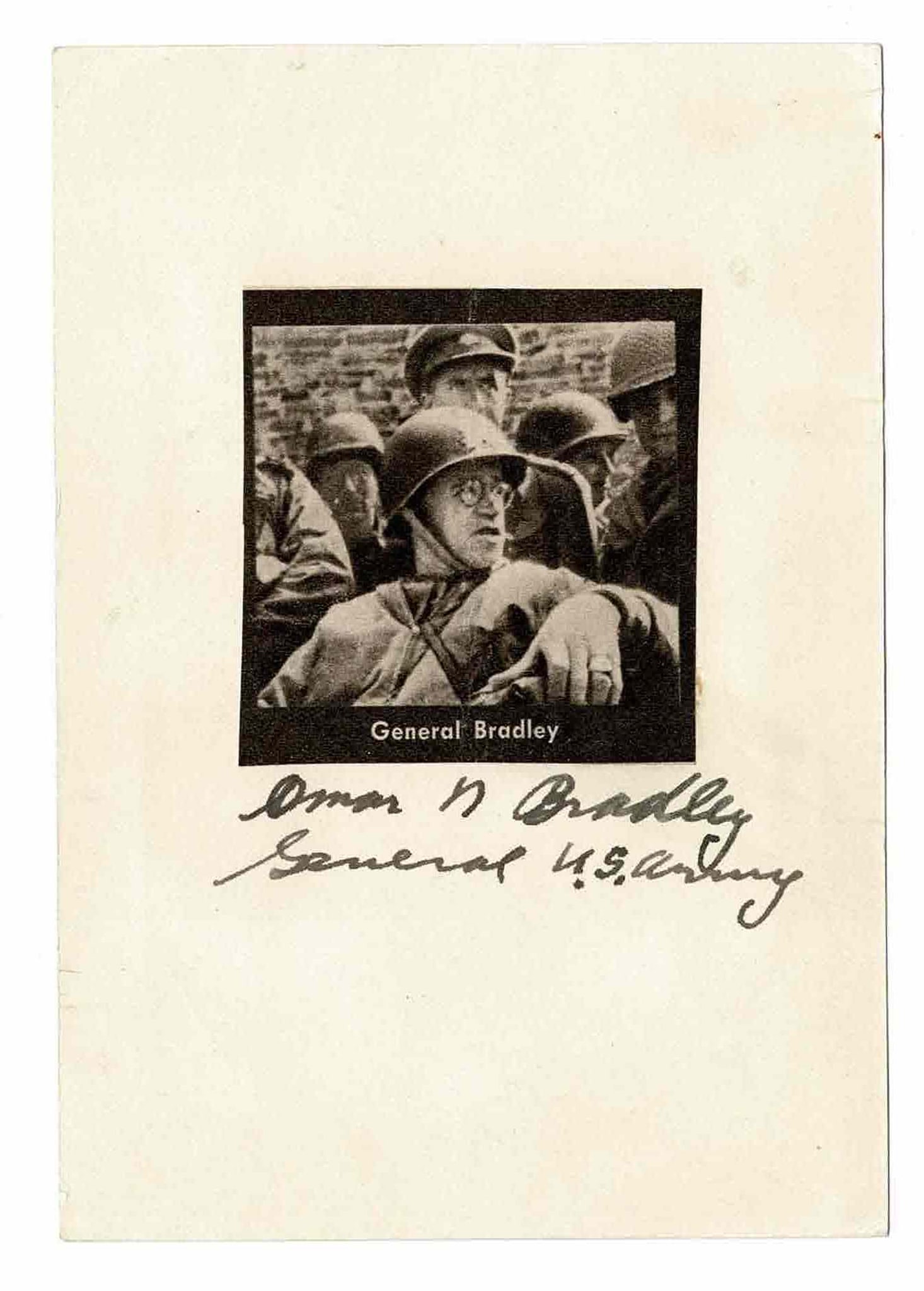 HISTORY - BRADLEY Omar Nelson (1893 - 1981) - Signed printed photograph (1 of 1)