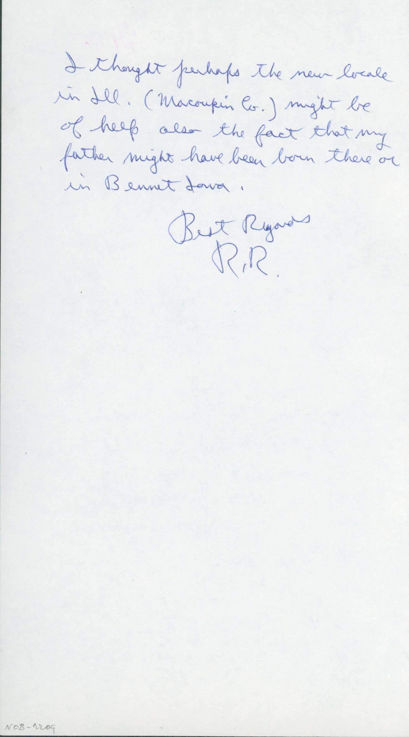 HISTORY - REAGAN Ronald Tampico, 1911 - Bel Air, 2004 - An Insight into Ronald Reagans Ancestry - A: Autograph letter signed R.R., dated 41967 by the American actor and 40th US President 1981 - 1989. Reagan addresses the English genealogist Richard Austin Cooper, concerning some of his ancestors I ca