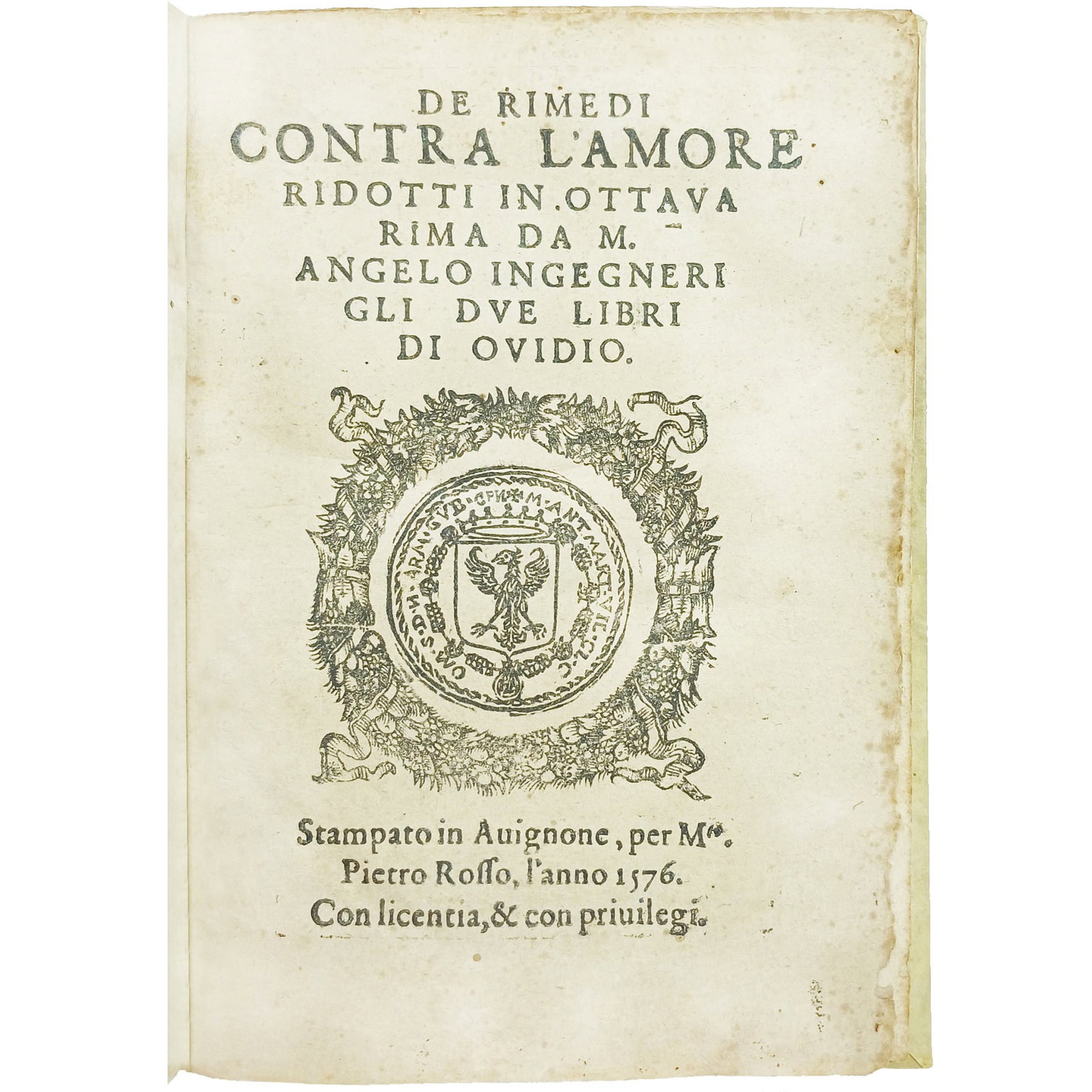 [LITERATURE] - OVIDIUS Publio Naso (43 BC - 18 AD) - 1576. Fifty Ways To Leave Your Lover (1 of 1)