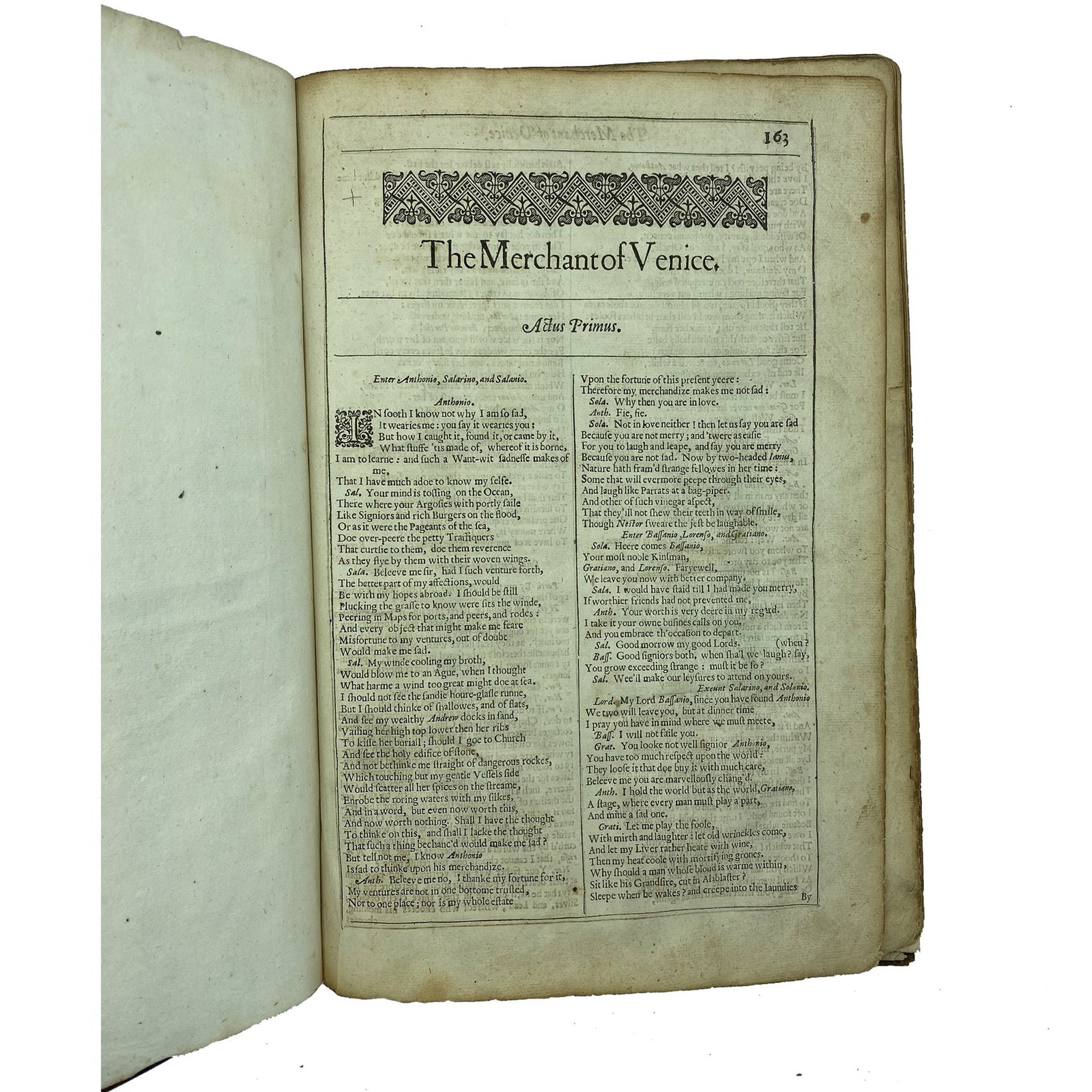 [LITERATURE] - SHAKESPEARE William (1564 - 1616) - 1632. The Merchant Of Venice. The Forbidden Play: Shakespeare, William. "The Merchant of Venice". London: Thomas Coates for Robert Allot, John Smethwick, William Aspley, Richard Hawkins and Richard Meighen, 1632. Folio, contemporary calf binding, ff.