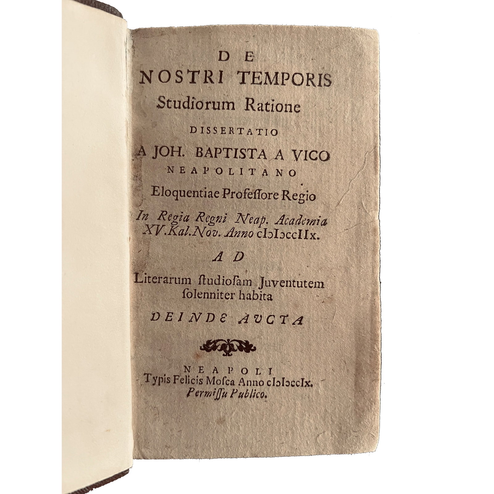 [HISTORY] - VICO Giovanni Battista (1668 – 1744) - [Enlightenment Philosophy – Early: “De nostri temporis studiorum ratione [with] "De antiquissima Italorum sapientia ex linguae Latinae originibus ereunda libri tres (1710)" ; "Risposta nella quale si sciogliono tre