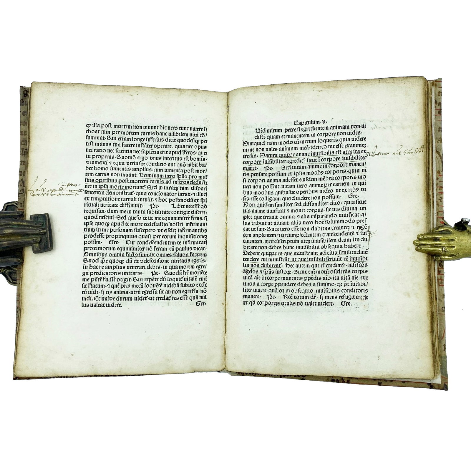 [HISTORY] - GREGORIUS I (540 - 604) - A Scarce Legendary. By The First Press In The Low Countries.: Gregorius I. Dialogorum libri quattuor. [Louvain:] Johannes de Westfalia, [c.1484]. 4to (209 x 145mm), 19th-century half sheep over marbled boards, ff. 130. Gothic type 1D:89/90G, 30 lines. Signature:
