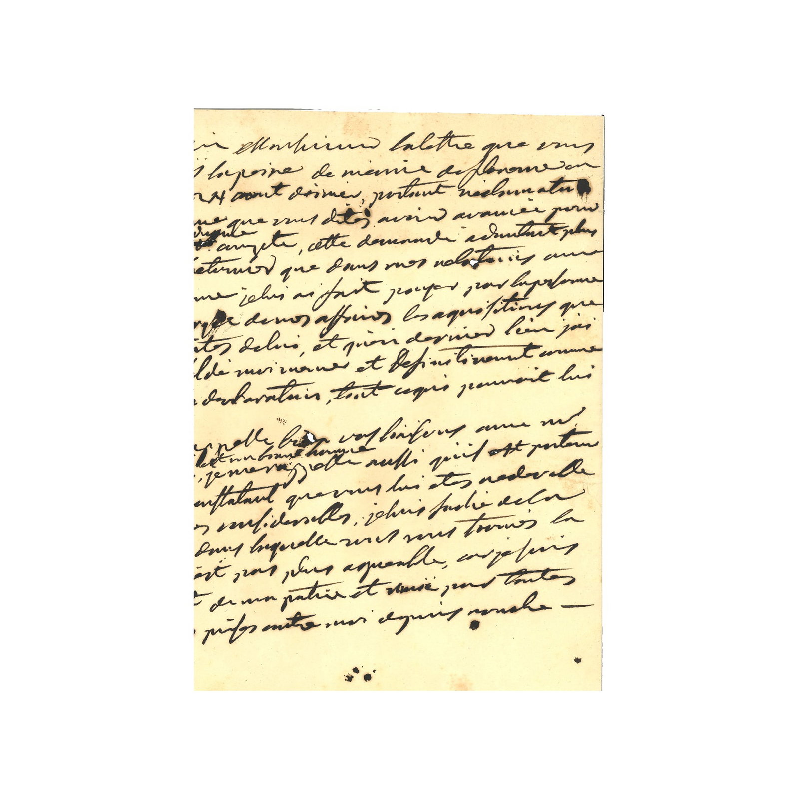 [HISTORY] - BARRAS Paul (1755 - 1829) - Exiled Director In Financial Distress: Convention member, Member of the Directory, 1755-1829. Autograph letter. (Rome, August 1813). 1 p. In-4. Autograph draft of a letter addressed (to a certain Seguy) claiming from Barras a sum advanced 