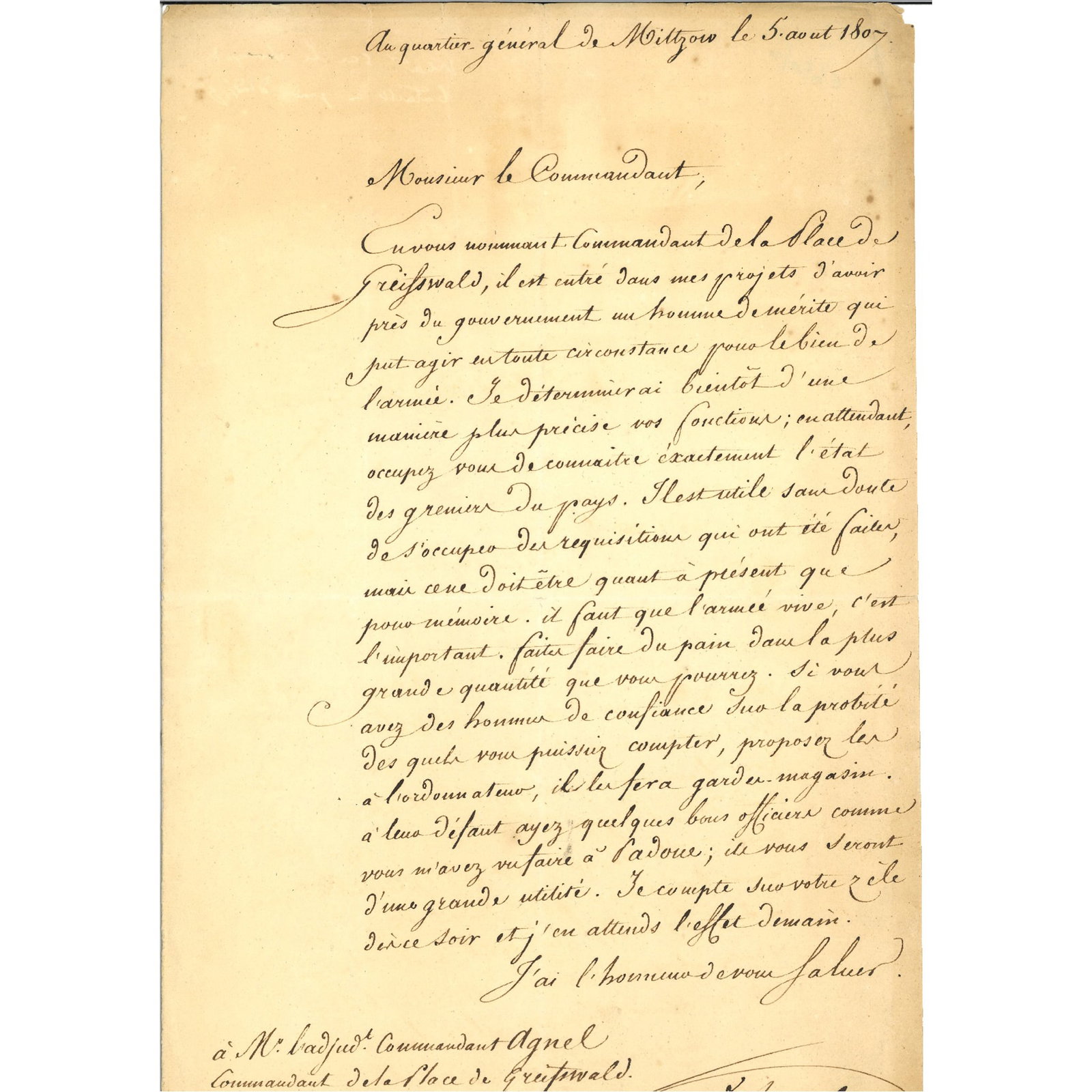 [HISTORY] - BERTHIER Louis-Alexandre, prince de Wagram et Neuchâtel. Marshal (1753 - 1815) - (1 of 1)