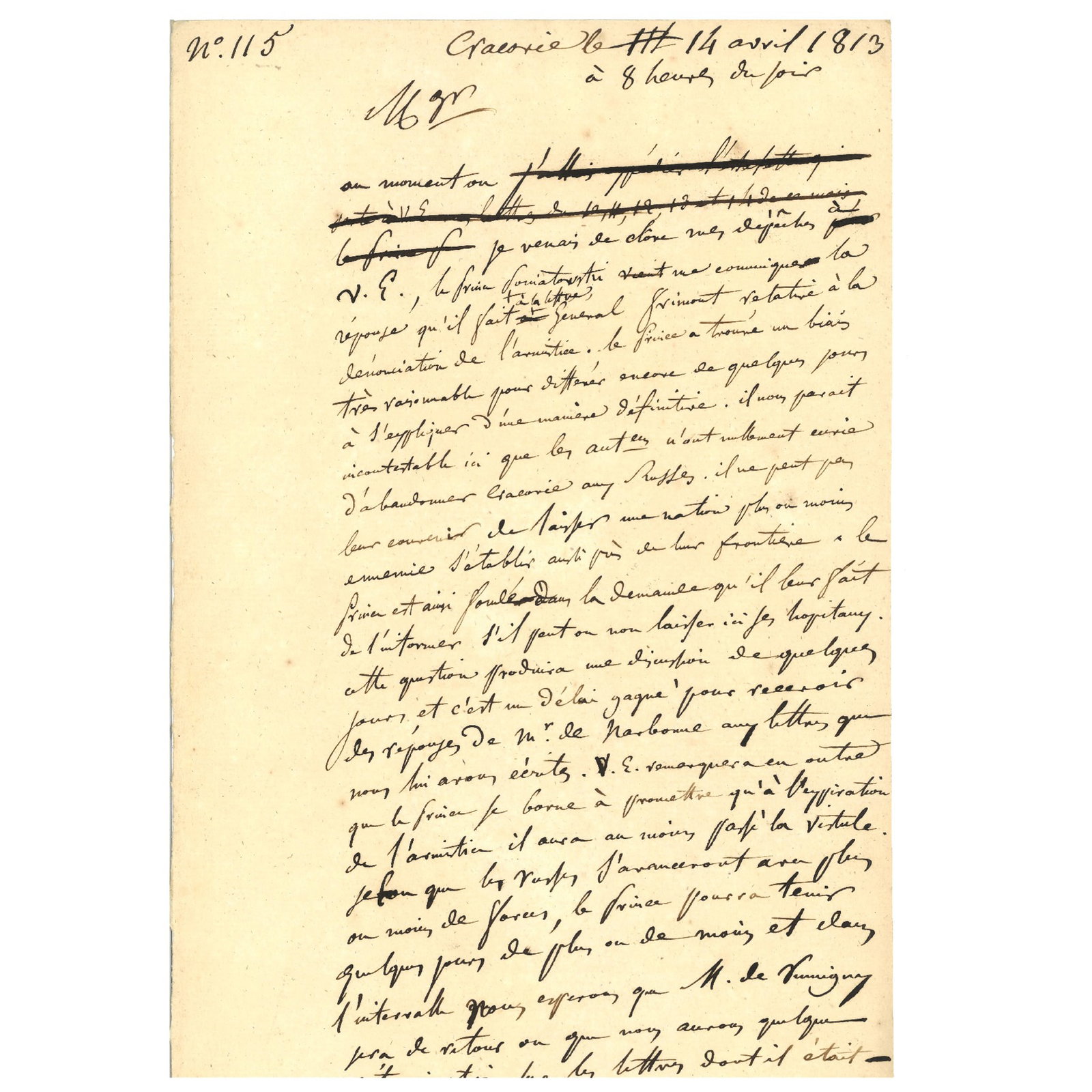 [HISTORY] - BIGNON Louis-Pierre-Edouard baron (1771 - 1841) - Important Diplomatic Correspondence (1 of 2)