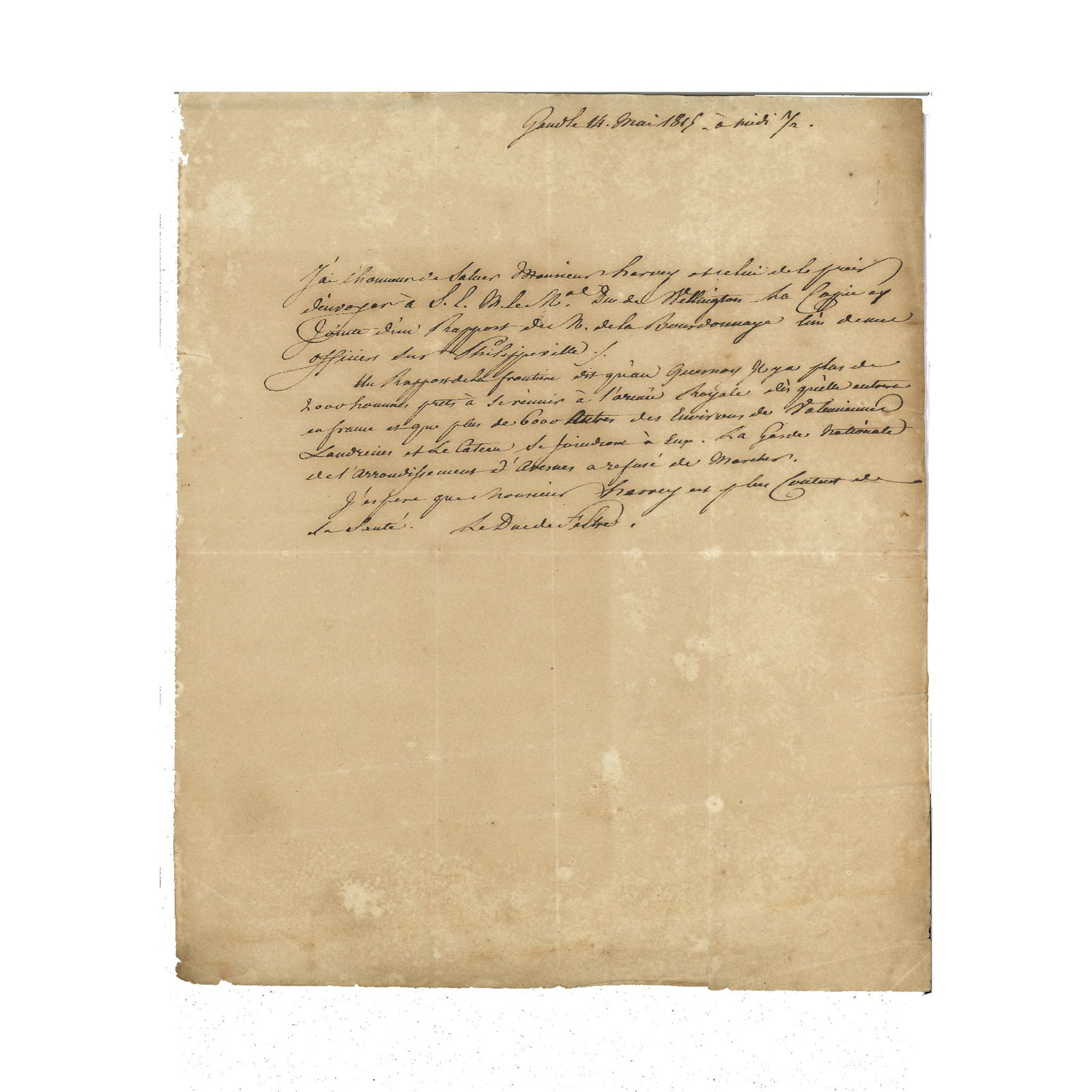 [HISTORY] - CLARKE, duc de Feltre Henri Jacques Guillaume (1765 - 1818) - The Bourbon Court In Exile (1 of 1)