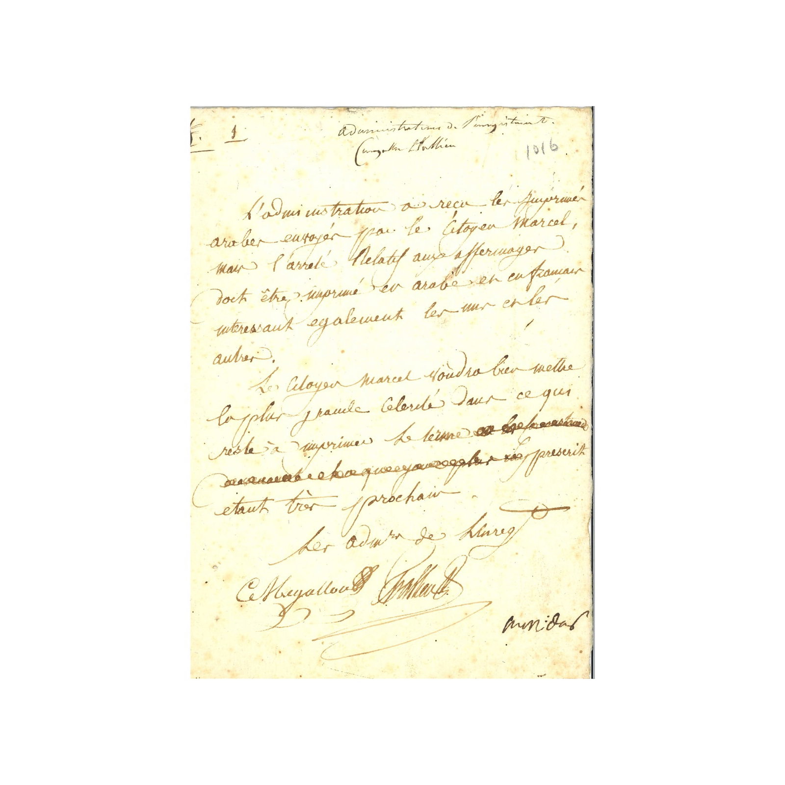 [HISTORY] - TALLIEN Jean-Lambert (1767 - 1820) - Administration And Language In Revolutionary (1 of 1)
