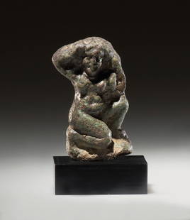 AN EGYPTIAN FAIENCE VENUS ANADYOMENE: "