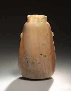 AN EGYPTIAN ALABASTER ALABASTRON: "