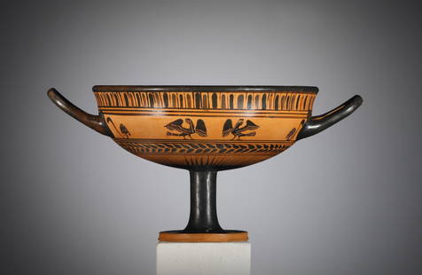 AN ATTIC BLACK-FIGURE LITTLE MASTER CASSEL CUP WITH SIRENS: "