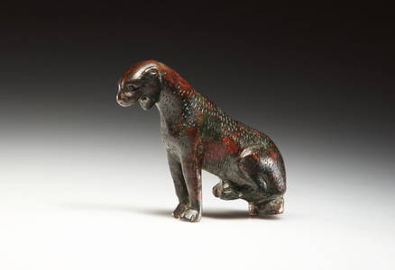 A ROMAN BRONZE SPOUT IN THE SHAPE OF A CROUCHING PANTHER