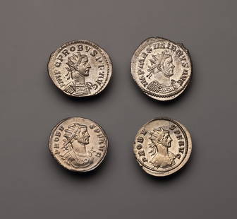 LOT OF 4 ROMAN BRONZE ANTONINIANS: "