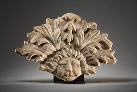 A BYZANTINE OR LATER MARBLE RELIEF FRAGMENT: "