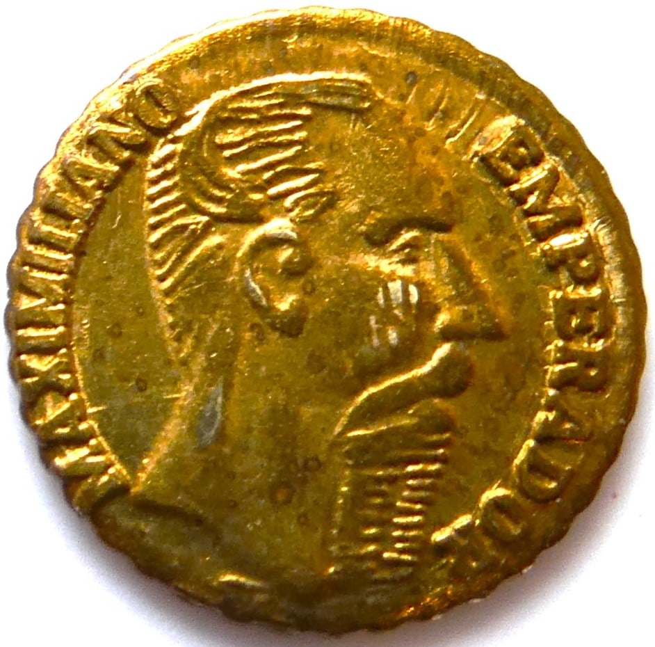 1865-B Mexico Mini Gold 1/50 Oz Maximiliano (1 of 2)