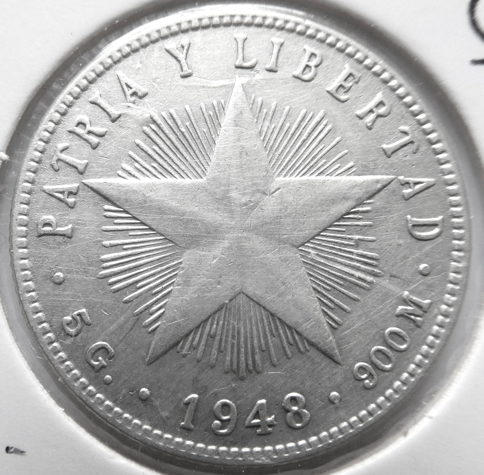 Cuba 10 centavos 1948 Km A12 Plata: Cuba 10 centavos Country: CubaPeriod: First Republic (1902-1906; 1909-1959)Type: Standard Circulation CoinYears: 1915-1949Mint: United States Mint - Philadelphia (1792-Date)Denomination: 10 CentavosCu