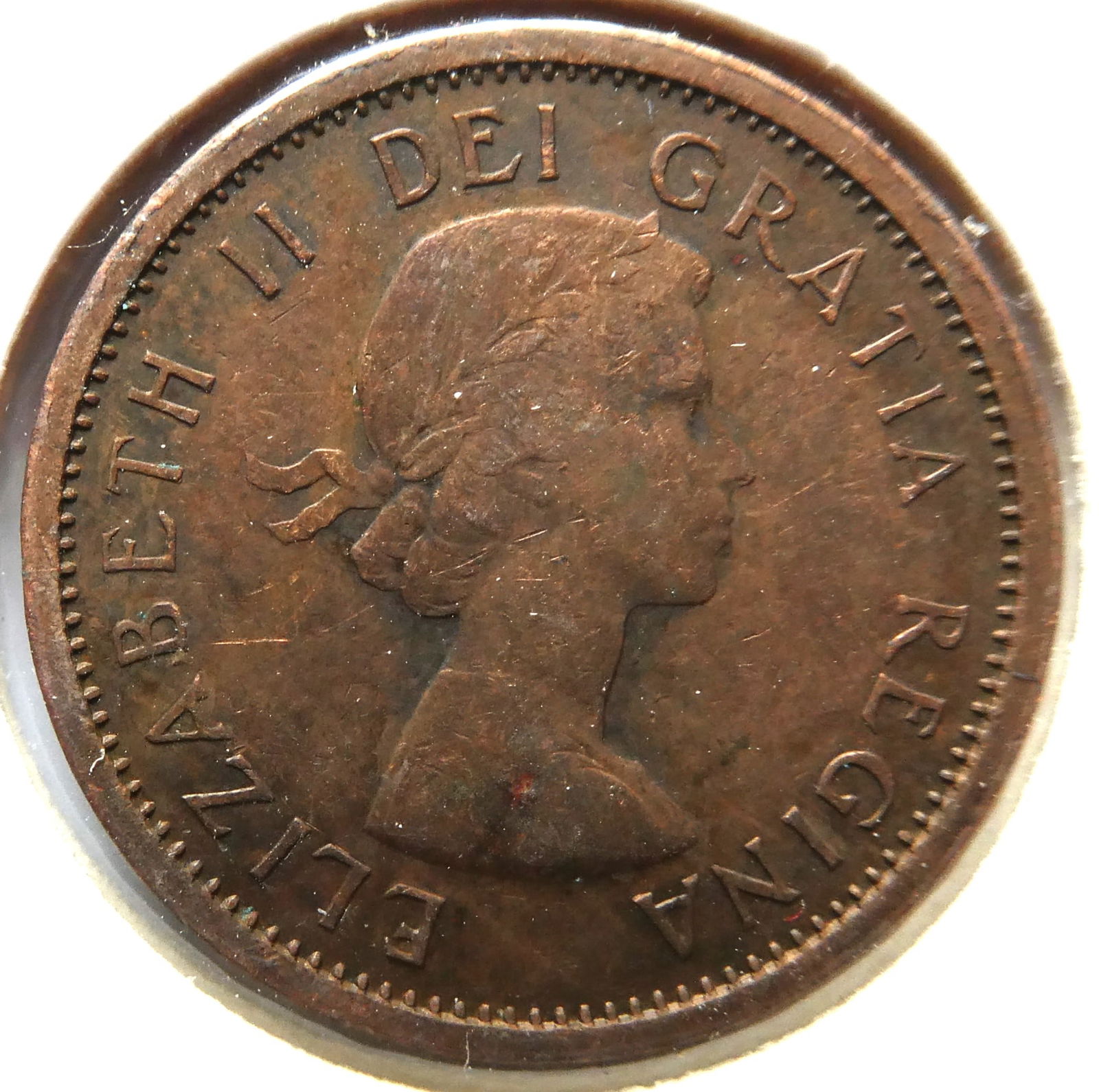 Canada 1963 1 Cent Copper One Canadian Penny Coin (1 of 2)