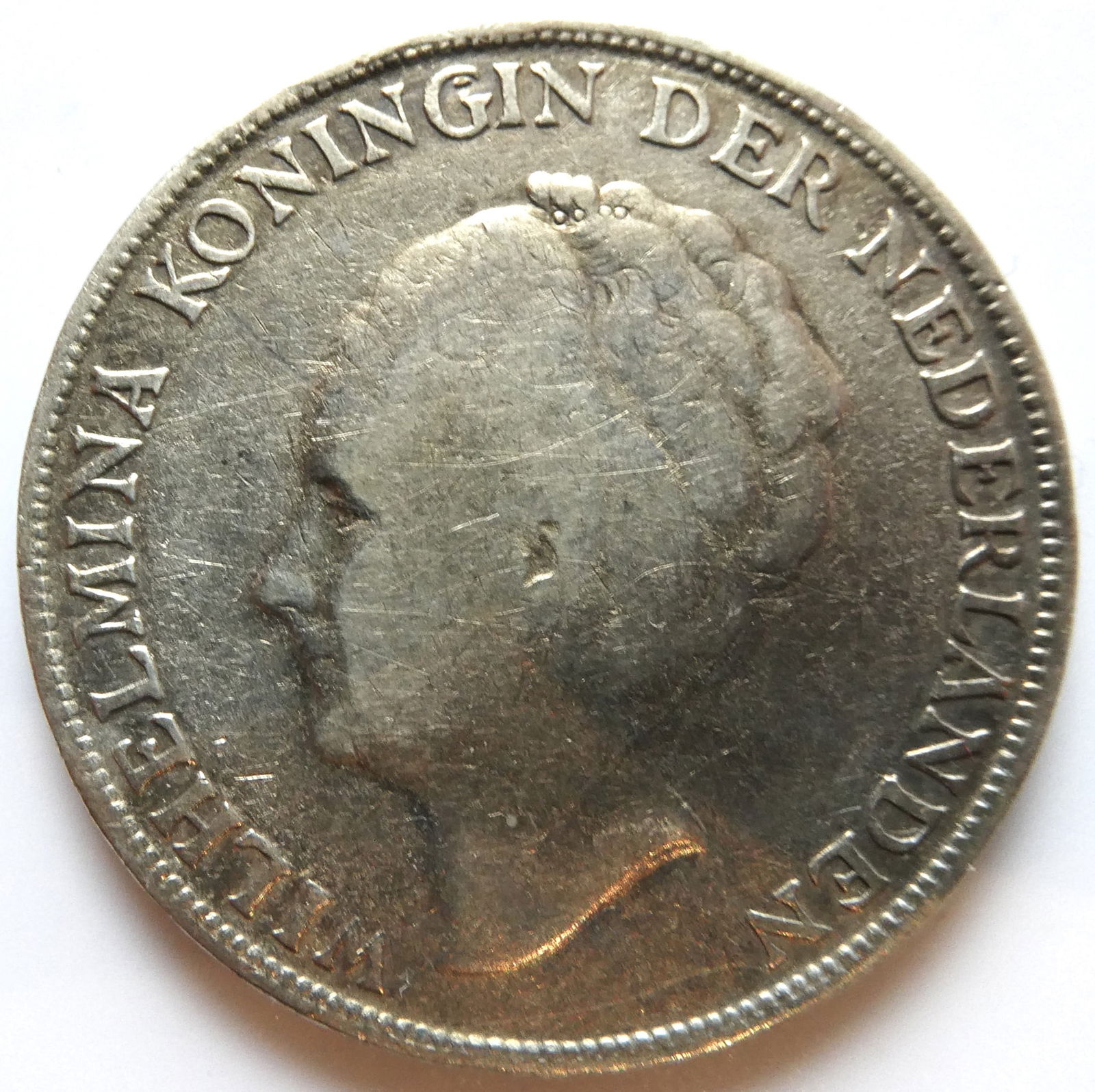 Netherlands Antilles Curacao 1 Gulden 1944, Silver coin (1 of 2)