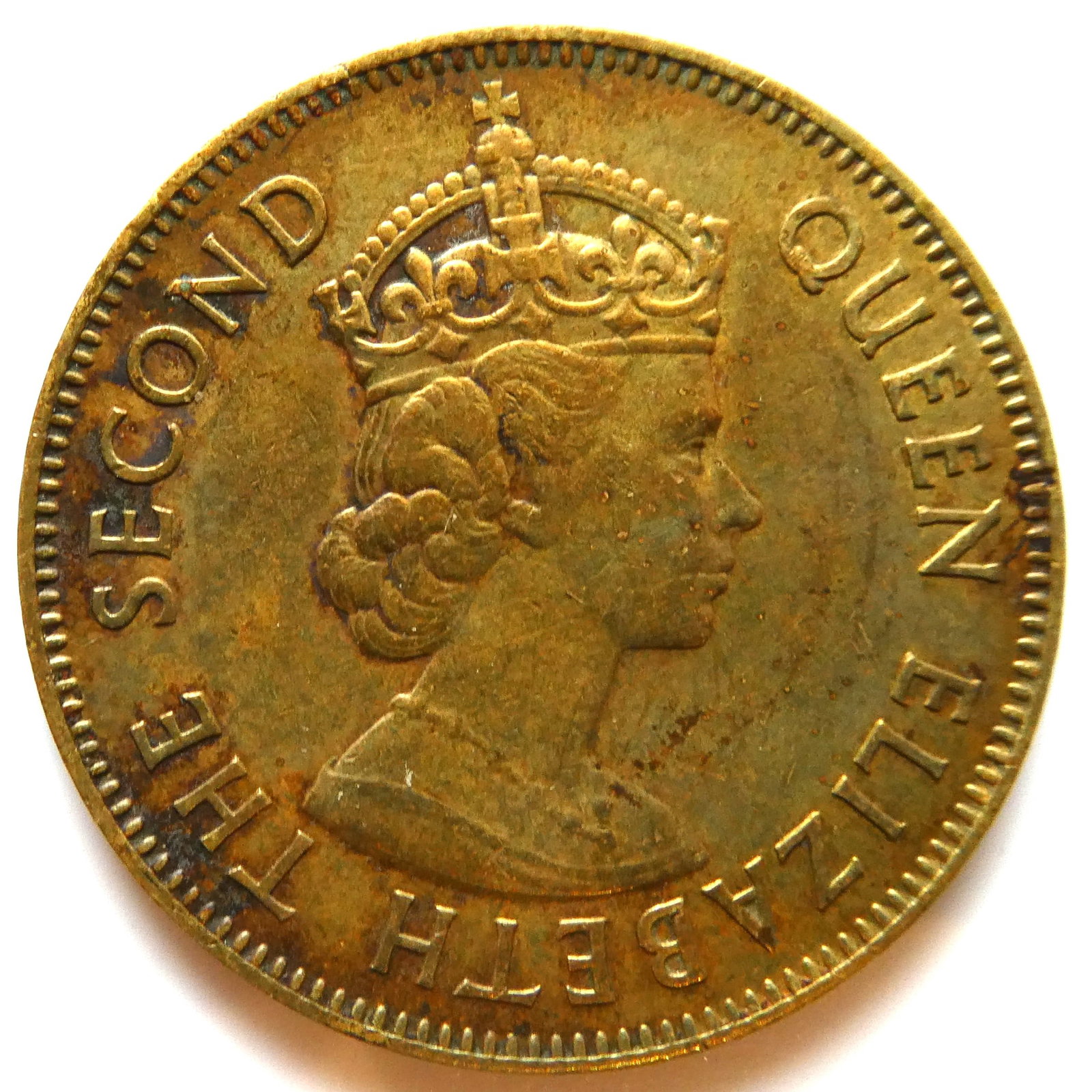 Jamaika. 1/2 PENNY, 1961. REINE ELIZABETH II: IssuerJamaica QueenElizabeth II (1952-2022)TypeStandard circulation coinYears1955-1963Value½ Penny = 1â„24 Shilling = 1â„480 PoundCurrencyPound (1822-1969)CompositionNickel brassWeigh