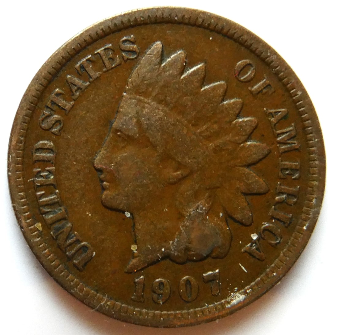 USA , 1907 Indian Head Cent, Indian Head Penny (1 of 2)