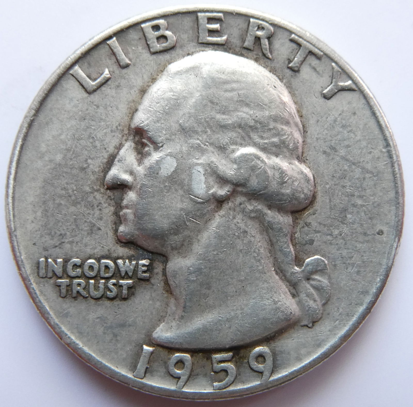 1959 D Washington silver quarter (1 of 2)