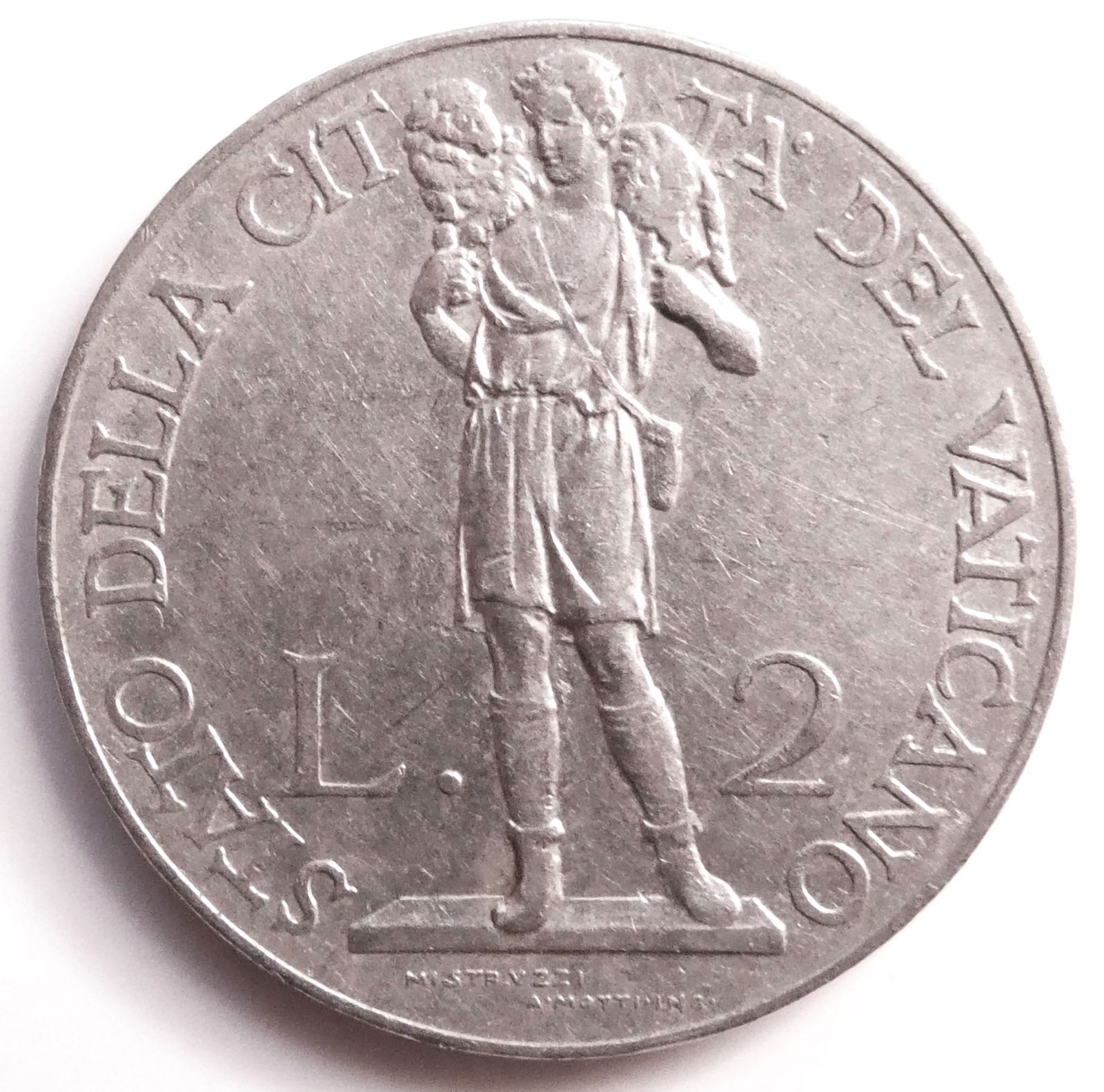 VATICAN CITY 50 centesimi 1937 Pius XI (1 of 2)