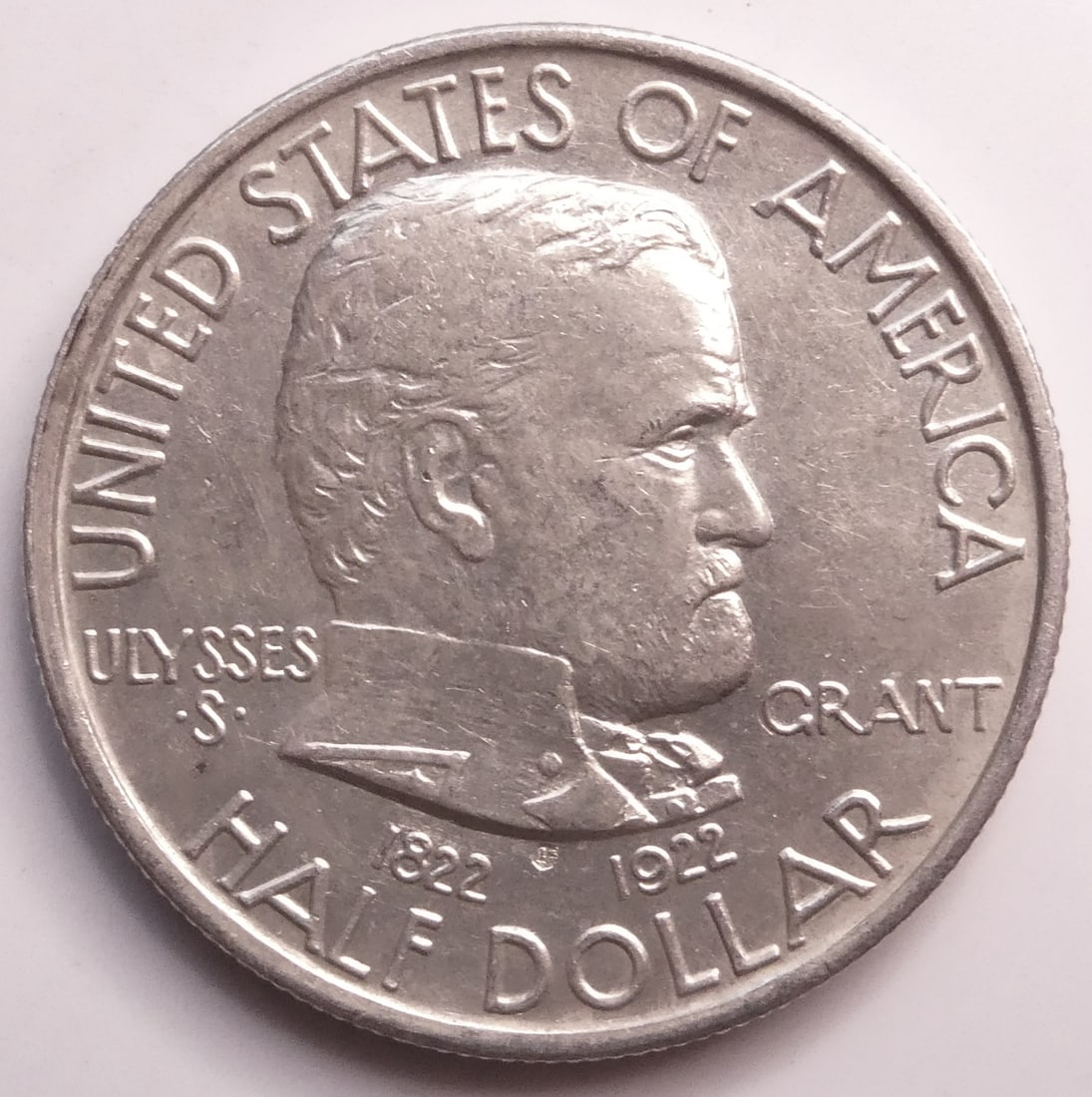 1/2 dollar 1922 USA 100th anniversary Birth of Ulysses S. Grant Silver coin (1 of 2)