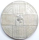 AUSTRIA 1935 VIENNA CALENDAR SILVER MEDAL ZODIAC ROMAN GOD MERCURY J PRINZ