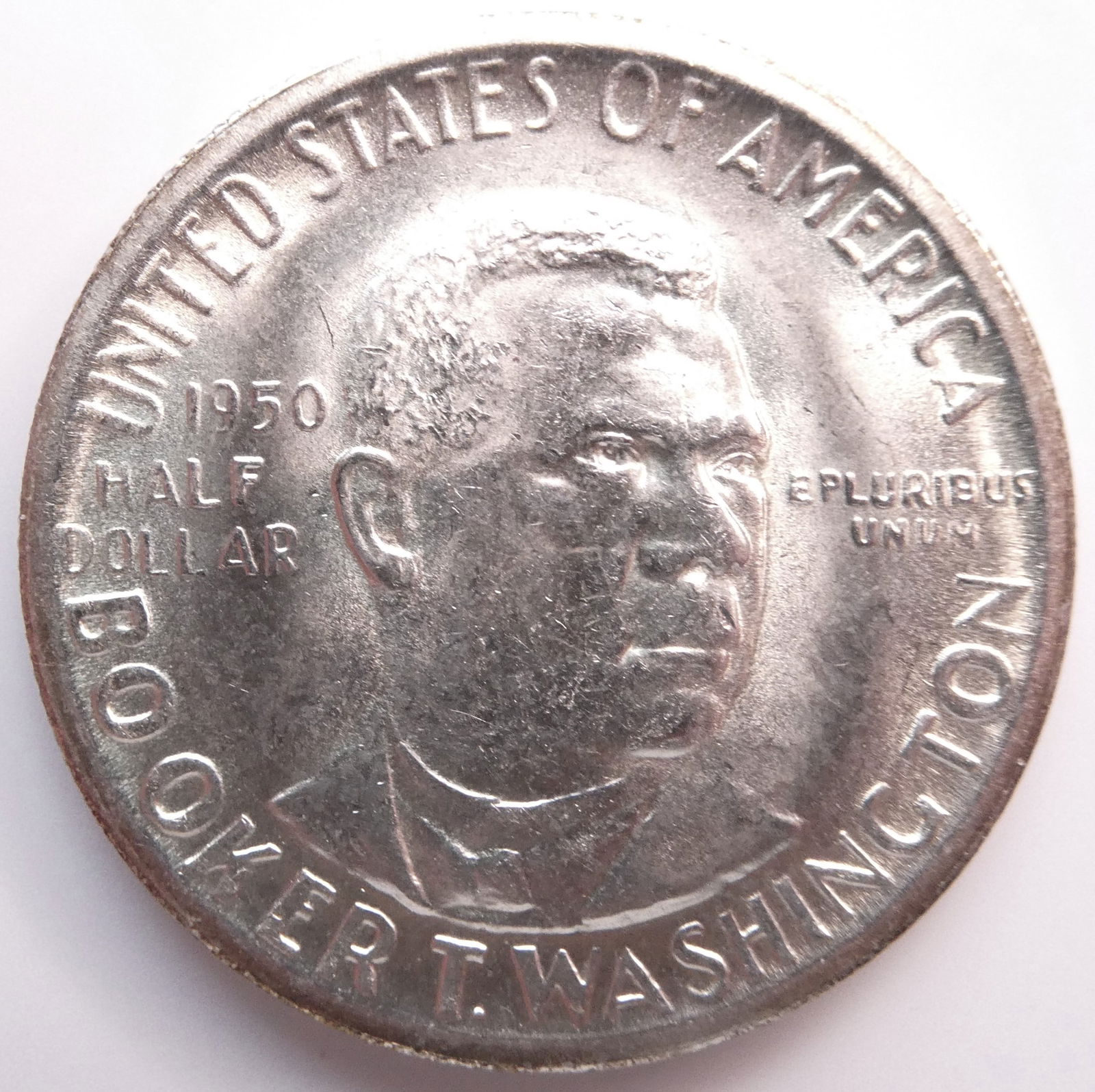 Half Dollar Booker T. Washington Memorial 1950-S Silver coin mint condition (1 of 4)