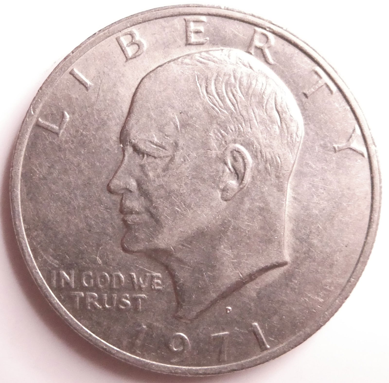 US Eisenhower 1 dollar 1971-D  Silver coin (1 of 2)