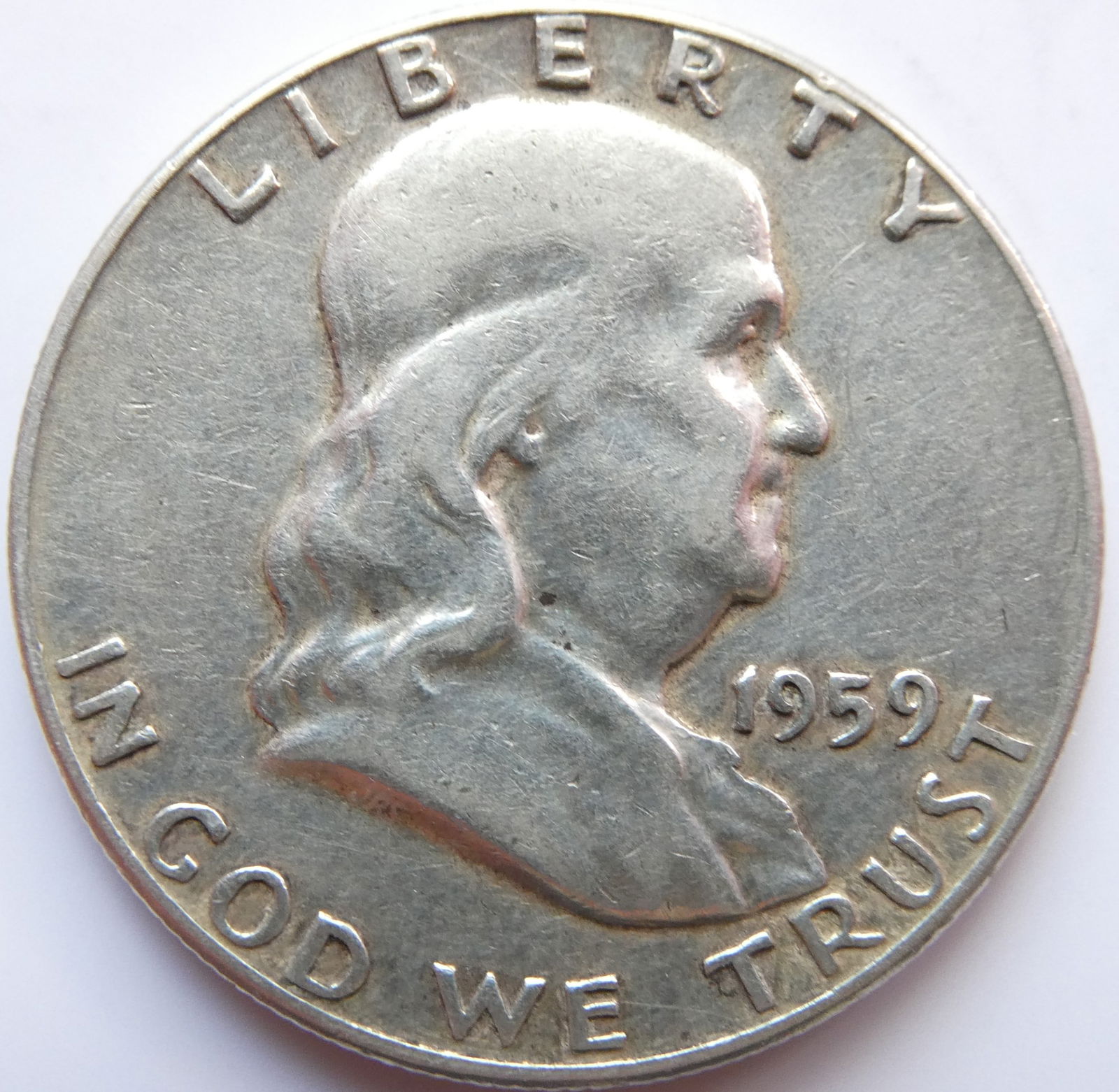 1959 Half Dollar B.Franklin Silver coin (1 of 2)