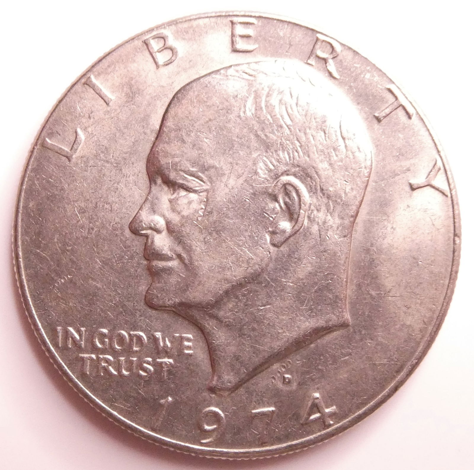 US Eisenhower 1 dollar 1974-D  Silver coin (1 of 2)