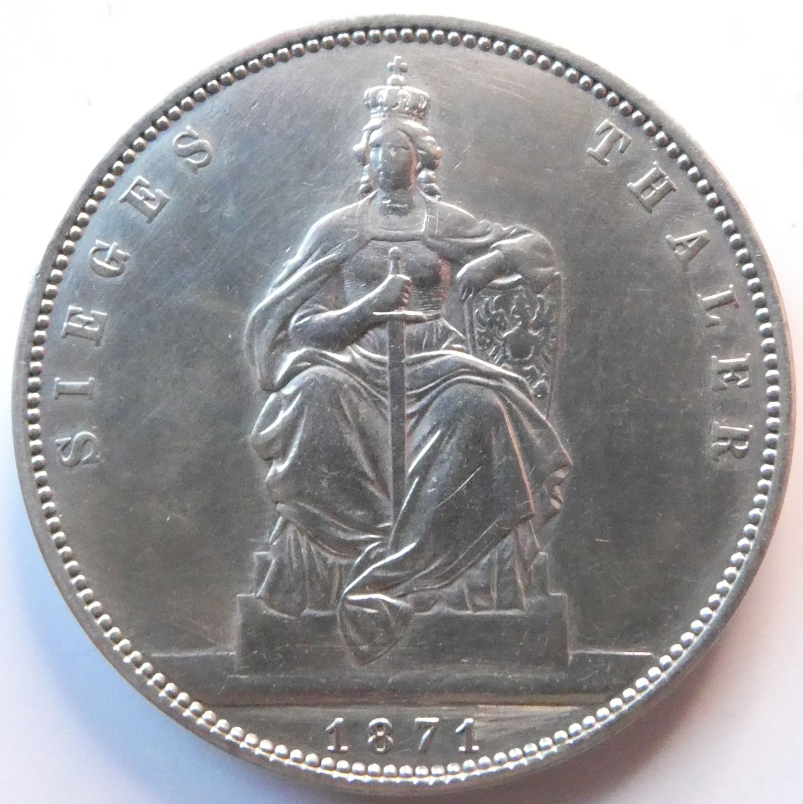 Germany, Prussia. Wilhelm I. (1871-1888). Siegestaler 1871-A.Silver coin (1 of 2)