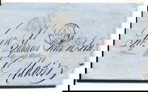 France stampless letter from Paris 5 Oct 1853 to Madrid