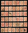 US 1879/1891 Collection of oldest Postage 1c, 2c, 3c 5c, 10c Due Stamps, brown, deep brown, red