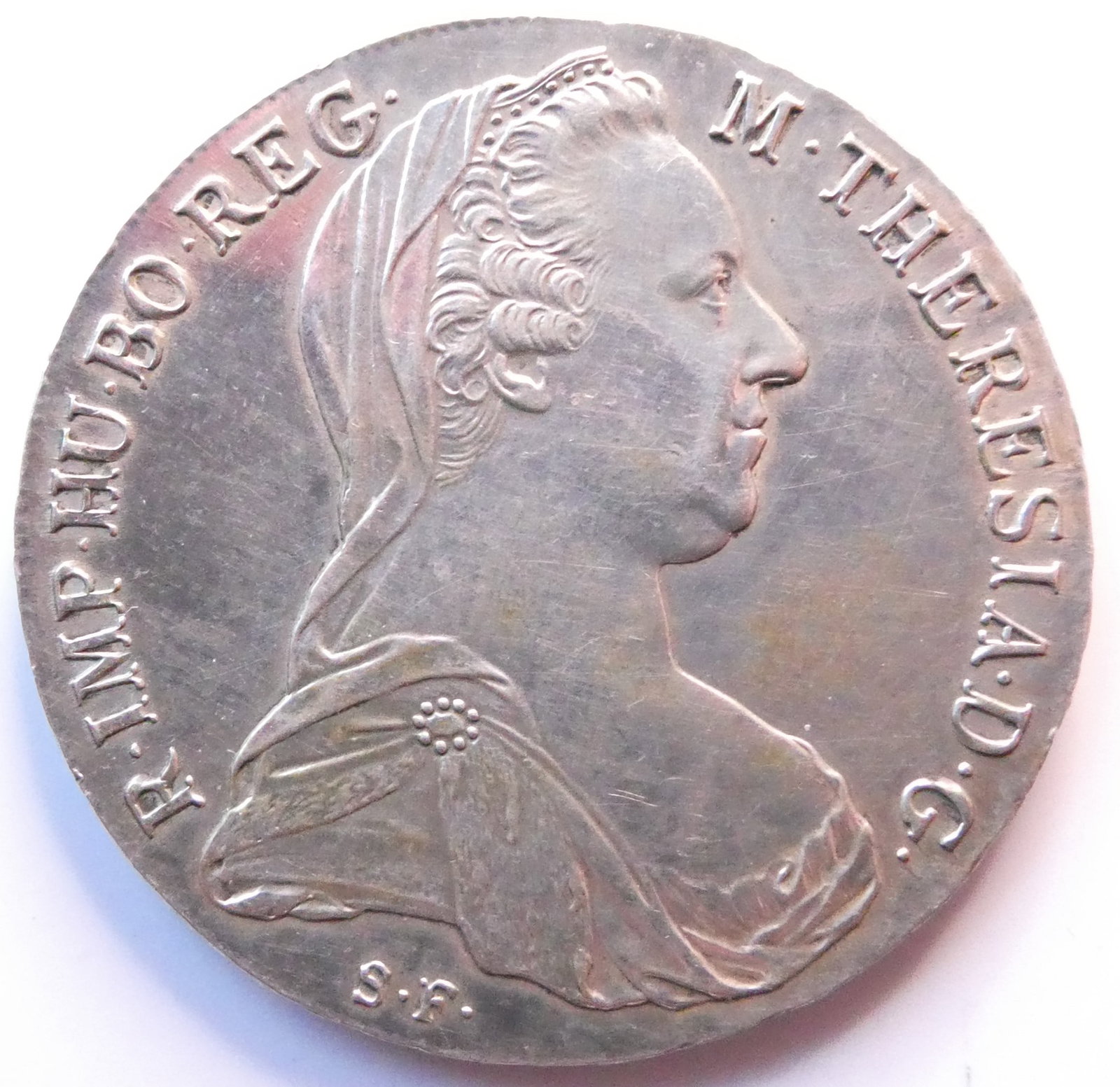 Austria. Maria Theresia (1740-1780). 1 Thaler (taler) 1780 SF. Silver coin: IssuerAustrian Empire EmpressMaria Theresia (1740-1780)TypeStandard circulation coinYear1780 (1780-2022)Value1 Thaler (2)CurrencyAustro-Hungarian gulden (1754-1857)CompositionSilver (.833)Weight28.066