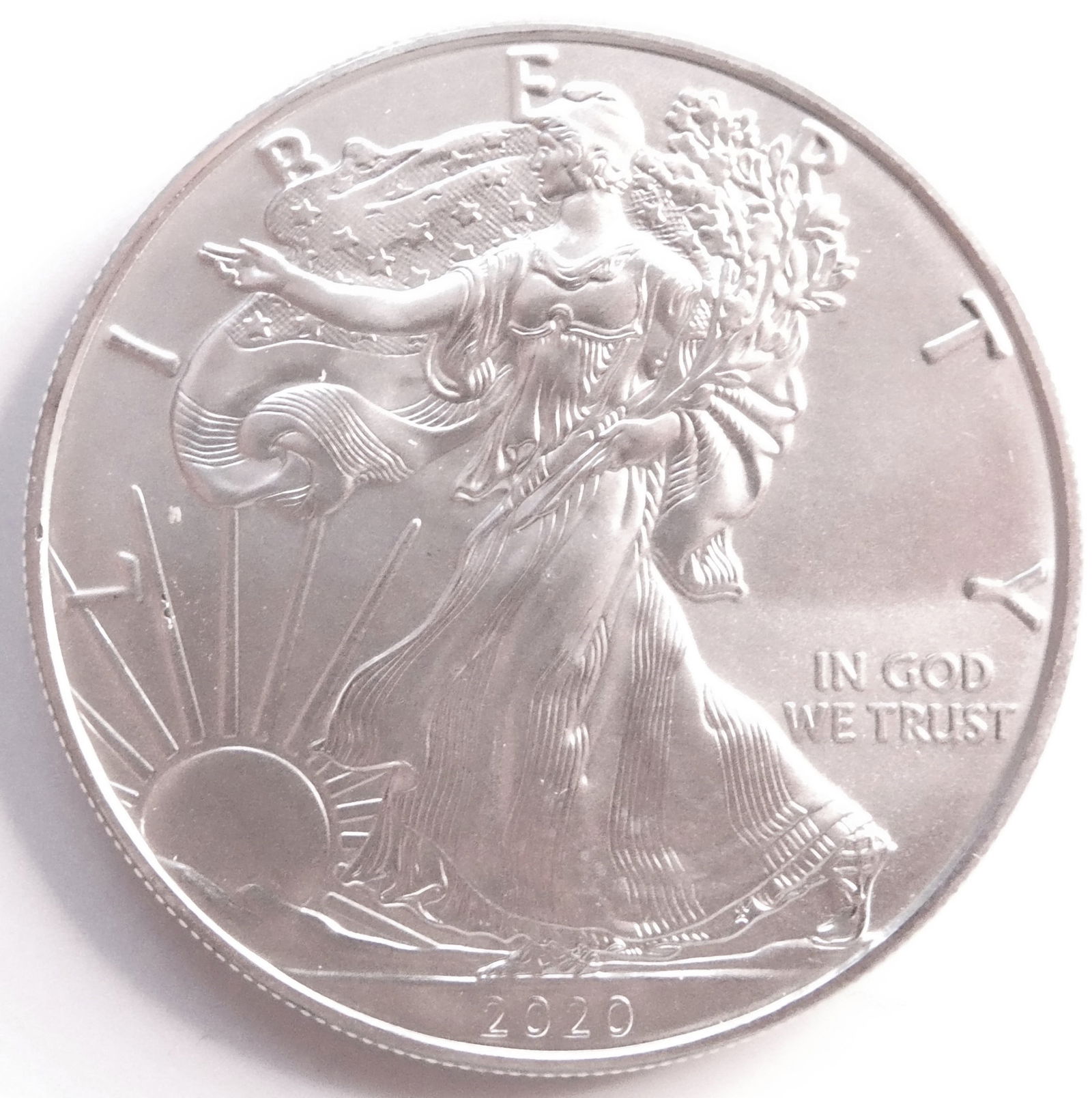 1 Oz 9999 Fine Silver 2020 American Eagle Walking Liberty Coin Uncirculated (1 of 4)
