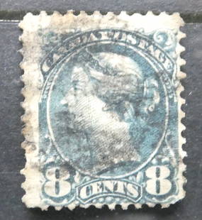 Queen Victoria - 8 cents 1893 - Blue grey (#44a): SpecificationsIssue date: January 1st, 1893Printer: British American Bank Note CompanyScott: #44